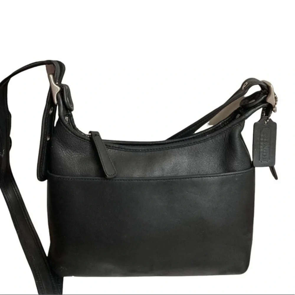 Coach vintage reissue Legacy Pocket Hobo, Black Leather, Style 9136